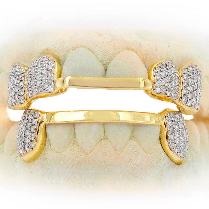 Diamond Fang Top & Bottom Set with Gold Bars