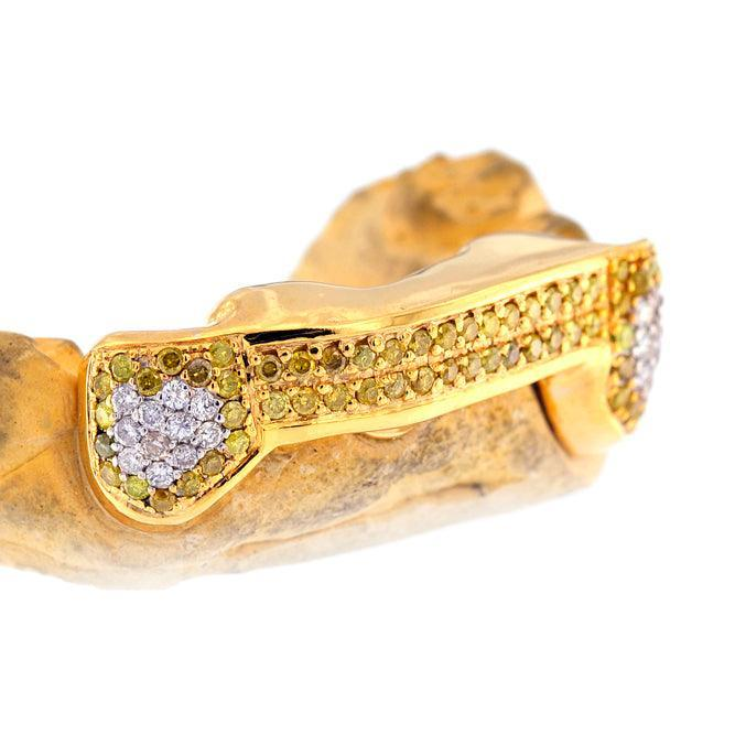 Canary & White Diamond Bottom Grillz