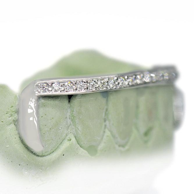 Channel Set Diamond Bar Bottom Grillz