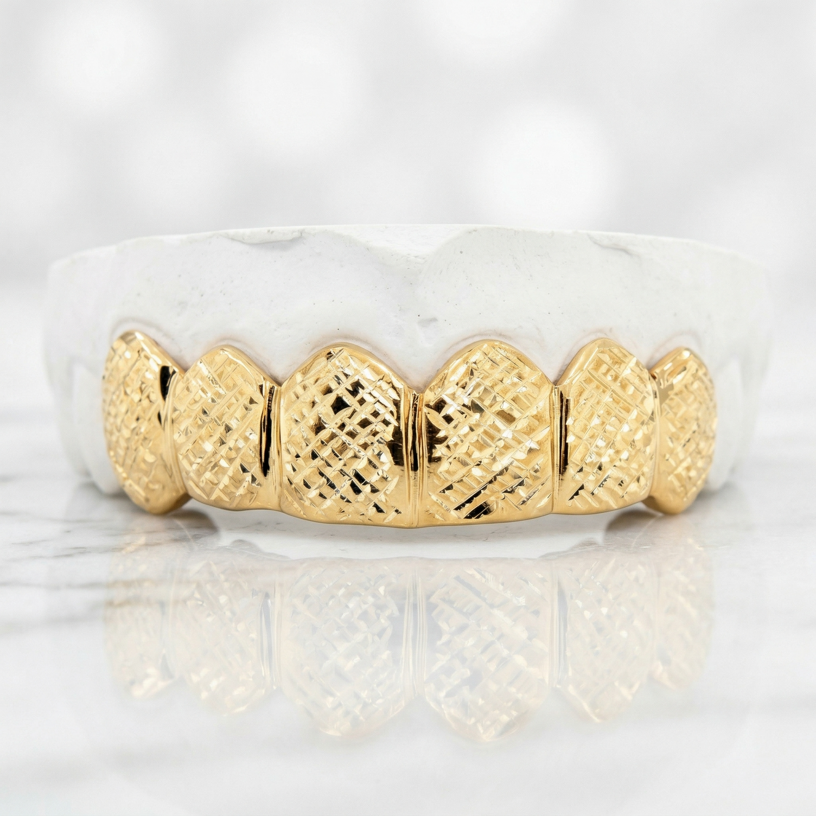 6 Piece Solid Grill With Diamond Cuts