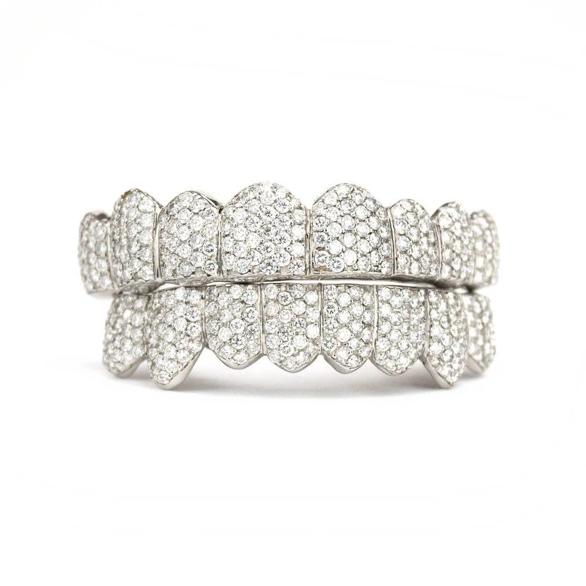 White Gold VVS Diamond Full Top & Bottom Set