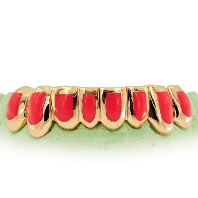Rose Gold Candy Paint Open Face Grillz